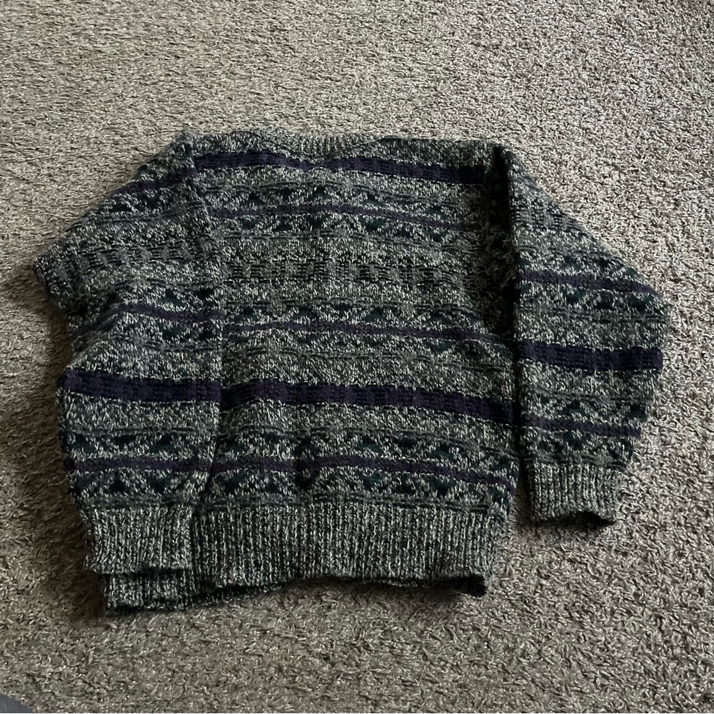 Vintage Cozy Alps Women’s Wool Button Up Cardigan Rustic Nordic Fair isle Small - Picture 8 of 8